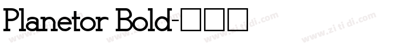 Planetor Bold字体转换
